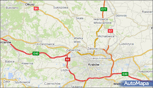 gmina Michałowice - powiat krakowski na mapie Targeo