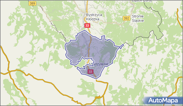 gmina Międzylesie - powiat kłodzki na mapie Targeo