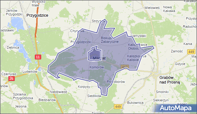 gmina Mikstat - powiat ostrzeszowski na mapie Targeo