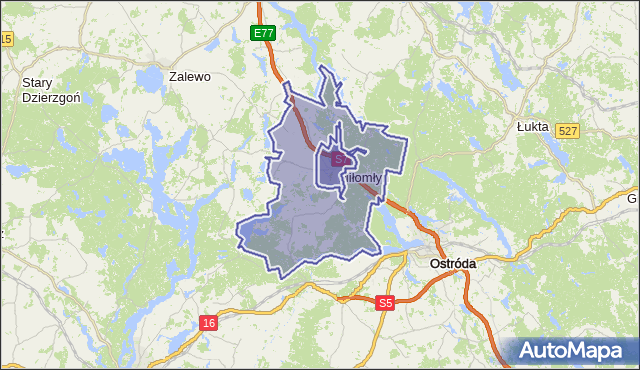 gmina Miłomłyn - powiat ostródzki na mapie Targeo