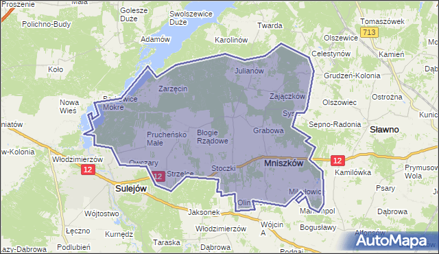 gmina Mniszków - powiat opoczyński na mapie Targeo