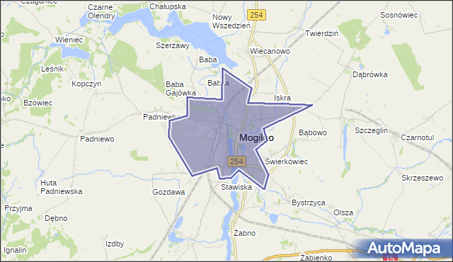 gmina Mogilno - powiat mogileński na mapie Targeo