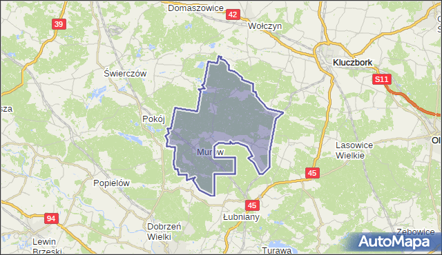 gmina Murów - powiat opolski na mapie Targeo