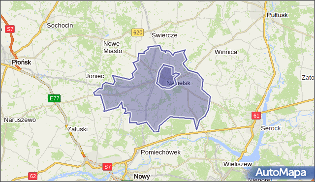 gmina Nasielsk - powiat nowodworski na mapie Targeo