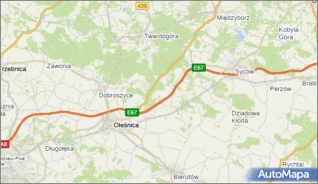 gmina Oleśnica - powiat oleśnicki na mapie Targeo