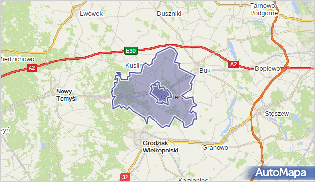 gmina Opalenica - powiat nowotomyski na mapie Targeo