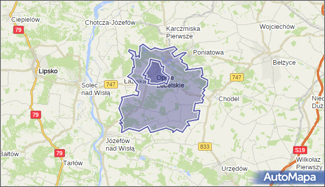gmina Opole Lubelskie - powiat opolski na mapie Targeo