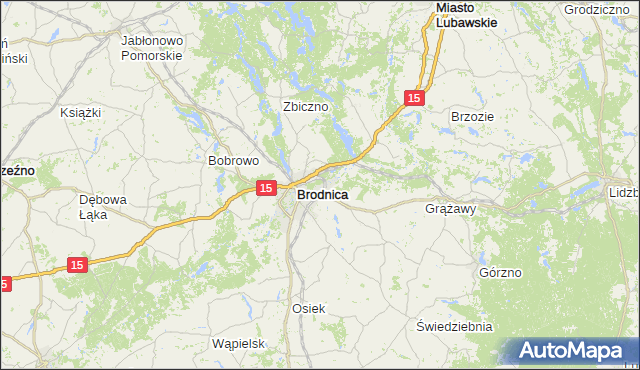 gmina Osiek - powiat brodnicki na mapie Targeo