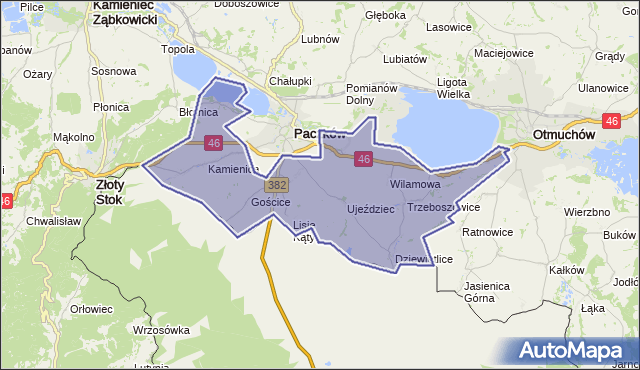 gmina Paczków - powiat nyski na mapie Targeo