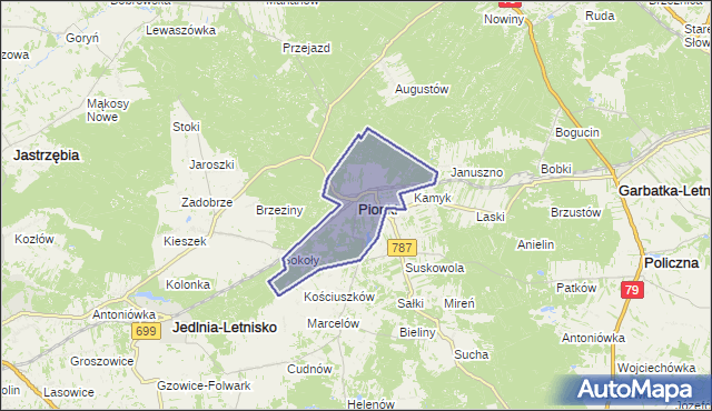 gmina Pionki - powiat radomski na mapie Targeo