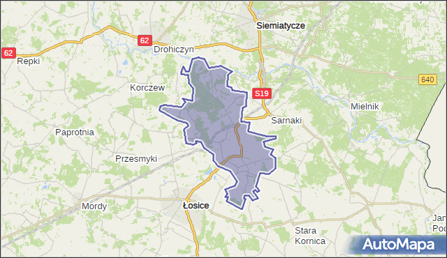 gmina Platerów - powiat łosicki na mapie Targeo