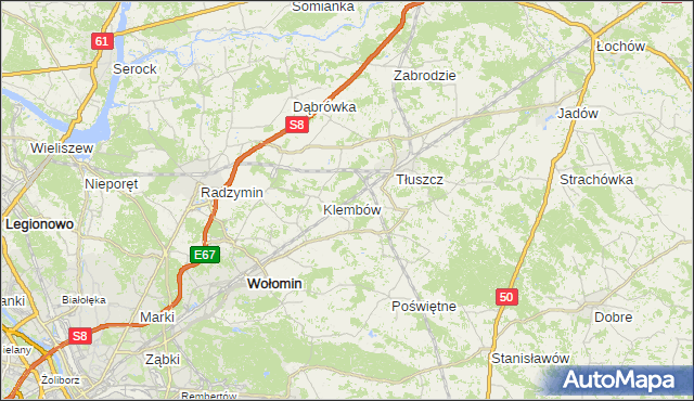 gmina Poświętne - powiat wołomiński na mapie Targeo