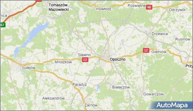 gmina Poświętne - powiat opoczyński na mapie Targeo