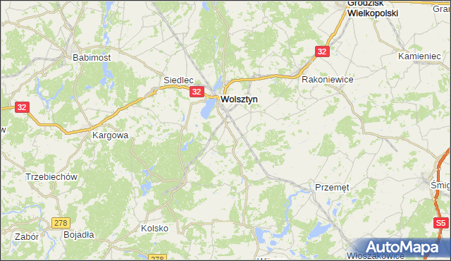 gmina Przemęt - powiat wolsztyński na mapie Targeo