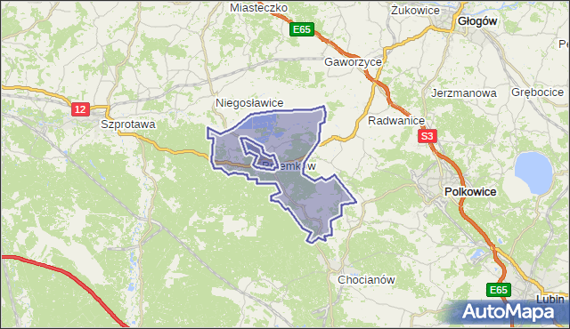 gmina Przemków - powiat polkowicki na mapie Targeo