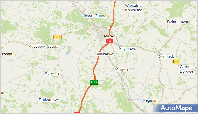 gmina Radzanów - powiat mławski na mapie Targeo