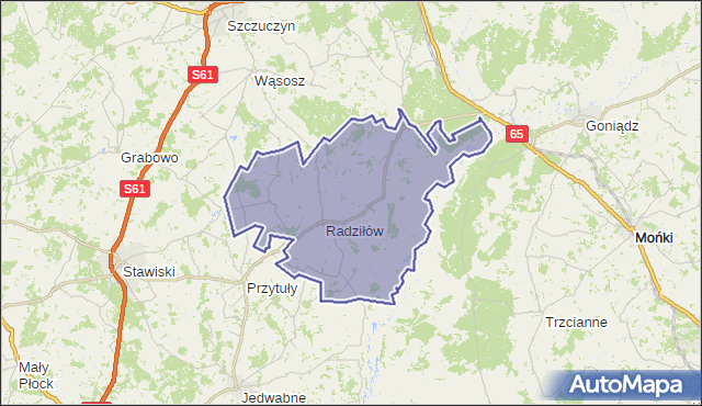 gmina Radziłów - powiat grajewski na mapie Targeo
