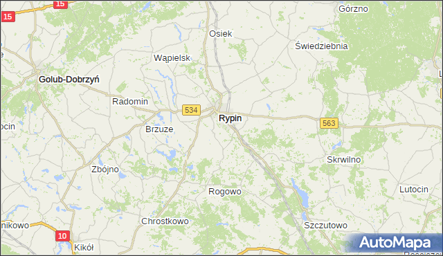 gmina Rogowo - powiat rypiński na mapie Targeo