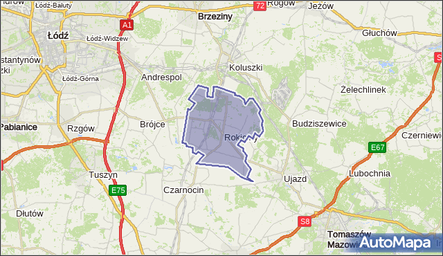 gmina Rokiciny - powiat tomaszowski na mapie Targeo