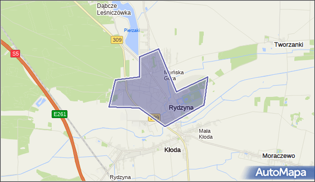 gmina Rydzyna - powiat leszczyński na mapie Targeo