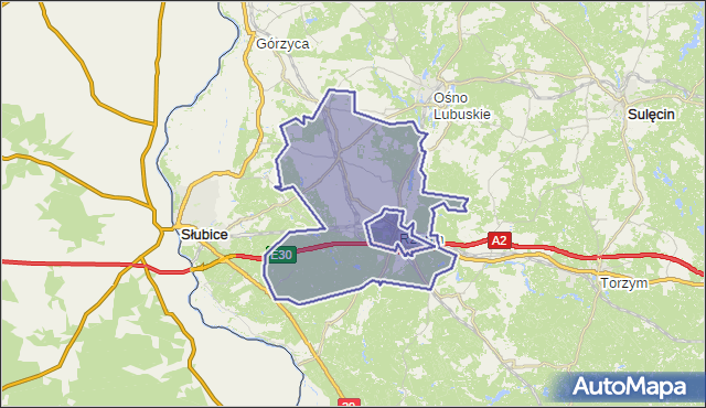 gmina Rzepin - powiat słubicki na mapie Targeo