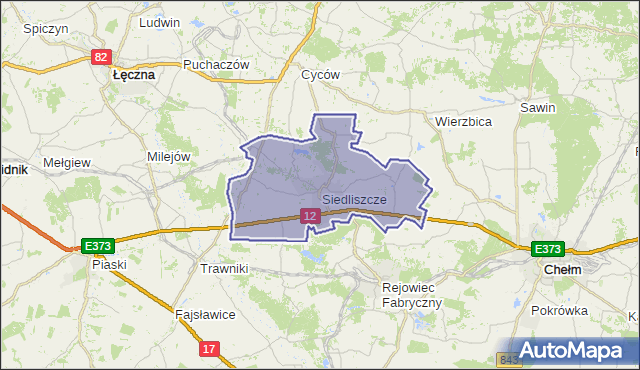 gmina Siedliszcze - powiat chełmski na mapie Targeo