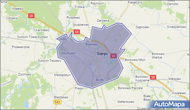 gmina Sierpc - powiat sierpecki na mapie Targeo