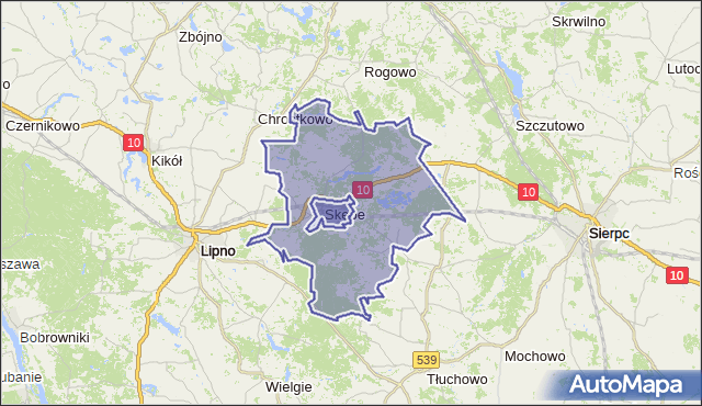 gmina Skępe - powiat lipnowski na mapie Targeo