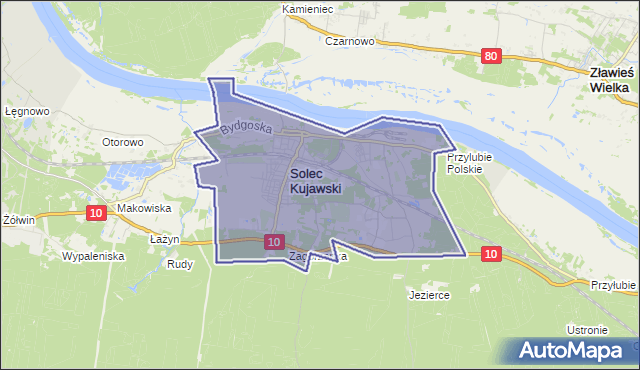 gmina Solec Kujawski - powiat bydgoski na mapie Targeo
