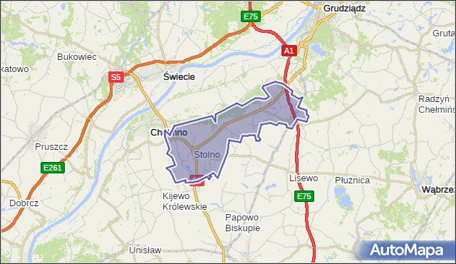 gmina Stolno - powiat chełmiński na mapie Targeo