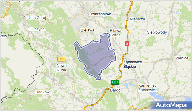gmina Stoszowice - powiat ząbkowicki na mapie Targeo