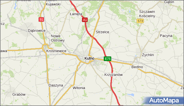 gmina Strzelce - powiat kutnowski na mapie Targeo