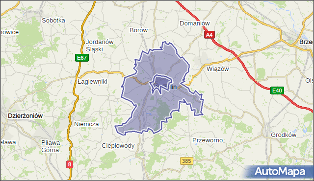 gmina Strzelin - powiat strzeliński na mapie Targeo