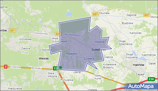 gmina Sulejówek - powiat miński na mapie Targeo