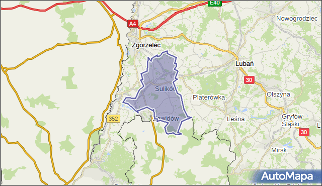 gmina Sulików - powiat zgorzelecki na mapie Targeo