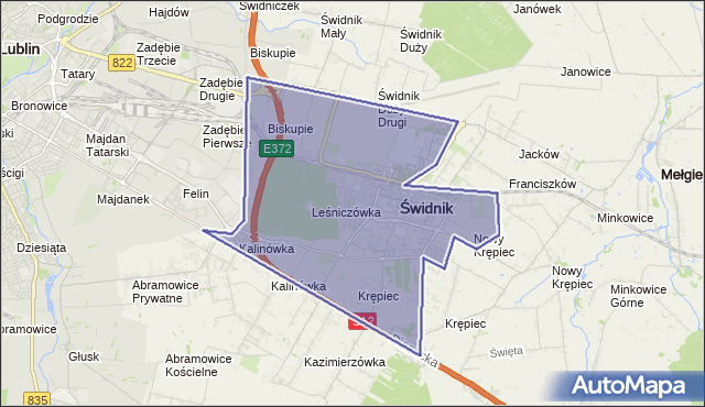 gmina Świdnik - powiat świdnicki na mapie Targeo