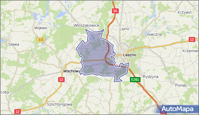 gmina Święciechowa - powiat leszczyński na mapie Targeo