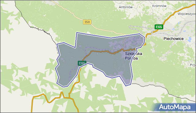 gmina Szklarska Poręba - powiat jeleniogórski na mapie Targeo