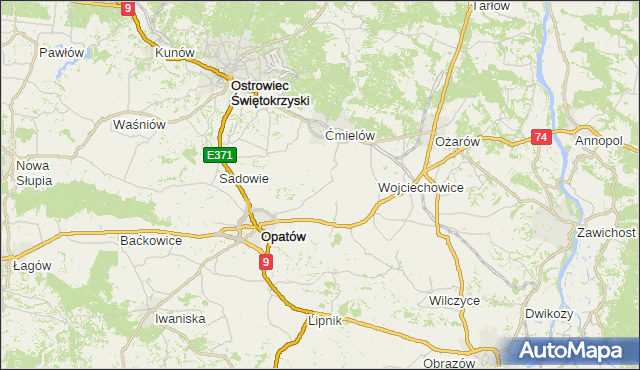 gmina Tarłów - powiat opatowski na mapie Targeo