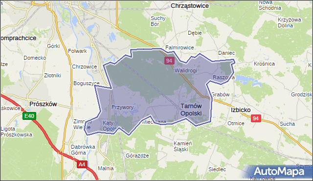 gmina Tarnów Opolski - powiat opolski na mapie Targeo