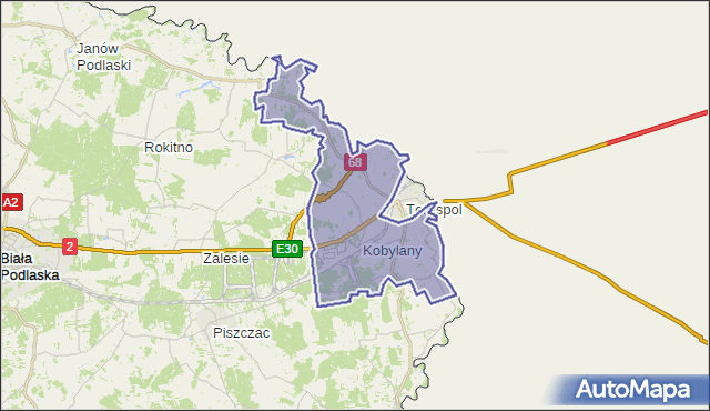 gmina Terespol - powiat bialski na mapie Targeo