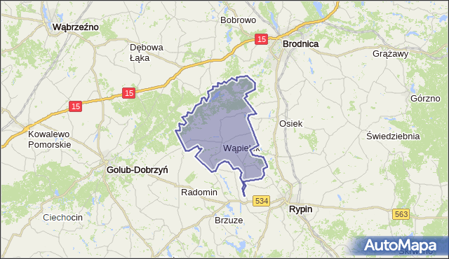 gmina Wąpielsk - powiat rypiński na mapie Targeo
