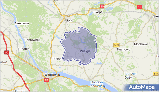 gmina Wielgie - powiat lipnowski na mapie Targeo