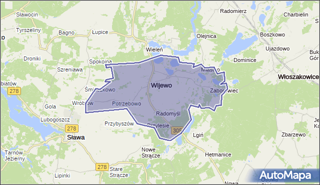 gmina Wijewo - powiat leszczyński na mapie Targeo
