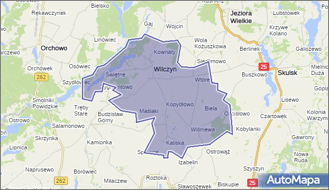 gmina Wilczyn - powiat koniński na mapie Targeo