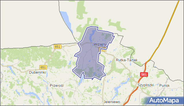 gmina Wiżajny - powiat suwalski na mapie Targeo