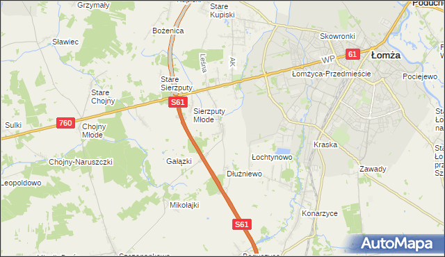 mapa Jarnuty gmina Łomża, Jarnuty gmina Łomża na mapie Targeo