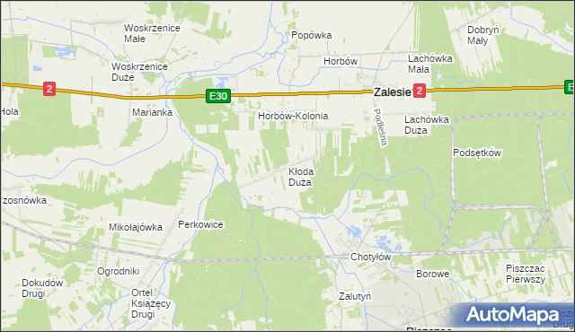 mapa Kłoda Duża, Kłoda Duża na mapie Targeo