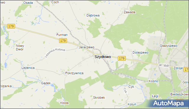 mapa Szydłowo powiat pilski, Szydłowo powiat pilski na mapie Targeo