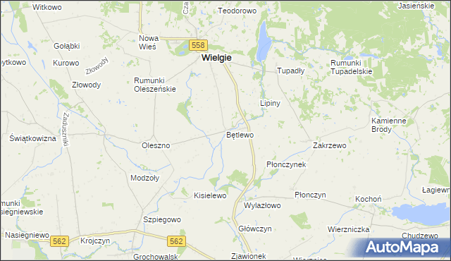 mapa Bętlewo, Bętlewo na mapie Targeo